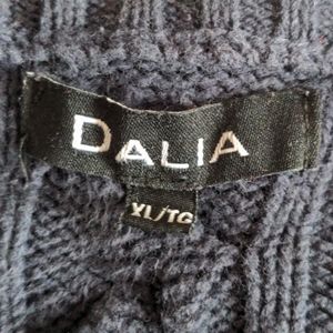 Belted cable knit cardigan sweater